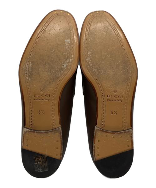 GUCCI（グッチ）GUCCI (グッチ) ホースビットローファー ブラウン サイズ:6　1/2の古着・服飾アイテム