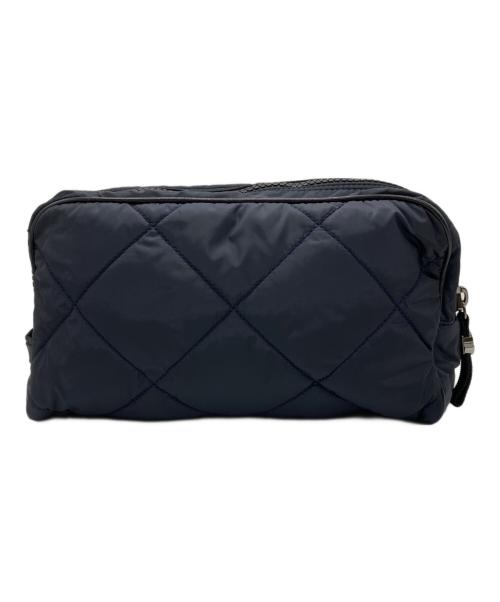 MONCLER（モンクレール）MONCLER (モンクレール) キルティングビューティーケース ブラックの古着・服飾アイテム