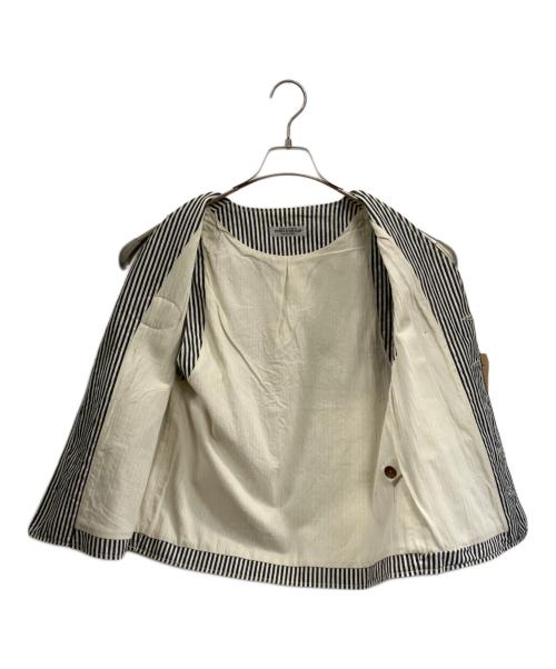 STUDIO D'ARTISAN&SA（ステュディオダルチザンアンドＳＡ）STUDIO D'ARTISAN&SA (ステュディオダルチザンアンドＳＡ) ヒッコリーベスト インディゴ×ホワイト サイズ:36 未使用品の古着・服飾アイテム