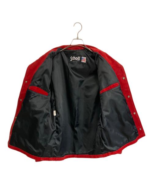 Schott（ショット）Schott (ショット) スウェードレザージャケット レッド サイズ:40の古着・服飾アイテム