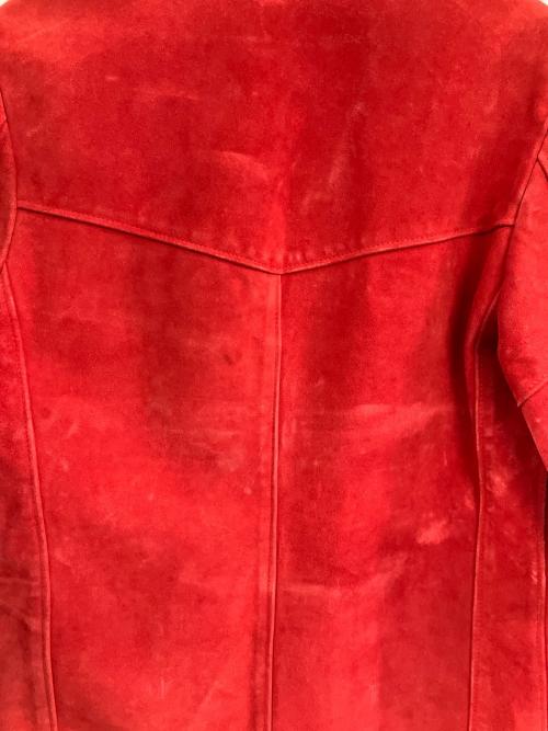 Schott（ショット）Schott (ショット) スウェードレザージャケット レッド サイズ:40の古着・服飾アイテム
