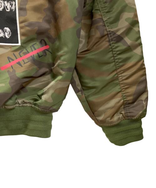 FIRST ROW（ファーストロウ）FIRST ROW (ファーストロウ) FIRST ROW ACT TODAY MULTI PATCHES MA-1 JACKET オリーブ サイズ:X LARGEの古着・服飾アイテム