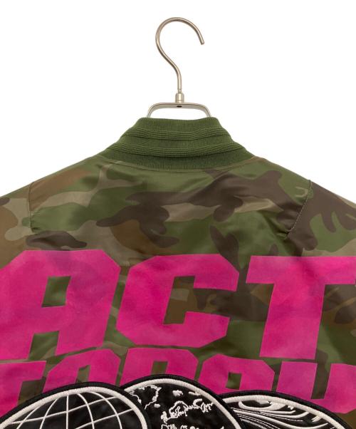 FIRST ROW（ファーストロウ）FIRST ROW (ファーストロウ) FIRST ROW ACT TODAY MULTI PATCHES MA-1 JACKET オリーブ サイズ:X LARGEの古着・服飾アイテム