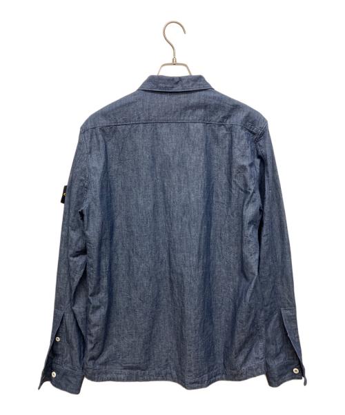 STONE ISLAND（ストーンアイランド）STONE ISLAND (ストーンアイランド) 長袖シャツ ブルー サイズ:Lの古着・服飾アイテム