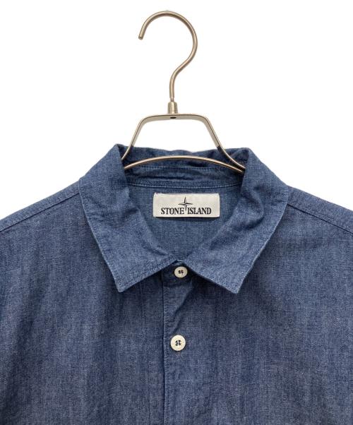 STONE ISLAND（ストーンアイランド）STONE ISLAND (ストーンアイランド) 長袖シャツ ブルー サイズ:Lの古着・服飾アイテム