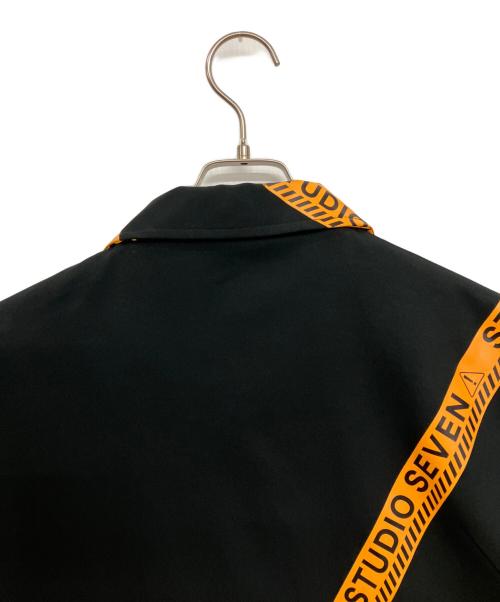 studio seven（スタジオセブン）STUDIO SEVEN (スタジオセブン) コーチジャケット ブラック サイズ:Lの古着・服飾アイテム