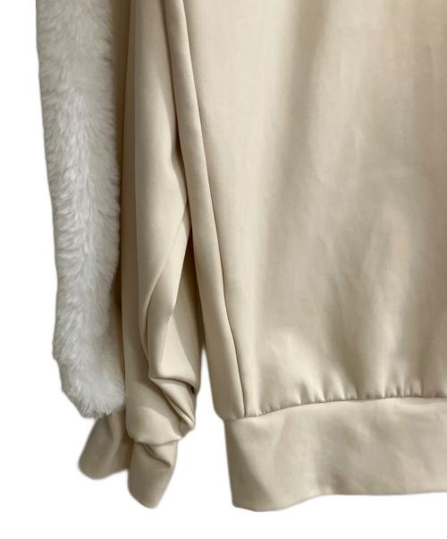 Rose Muse（ロゼミューズ）Rose Muse (ロゼミューズ) rosemuse fake fur line track set up ホワイト サイズ:FREEの古着・服飾アイテム