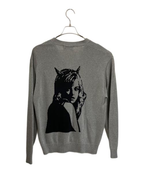 Hysteric Glamour（ヒステリックグラマー）Hysteric Glamour (ヒステリックグラマー) ニットカーディガン グレー サイズ:Mの古着・服飾アイテム