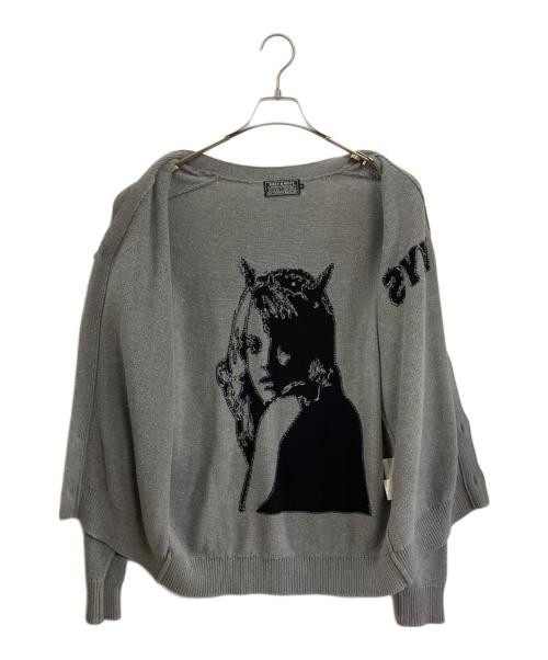 Hysteric Glamour（ヒステリックグラマー）Hysteric Glamour (ヒステリックグラマー) ニットカーディガン グレー サイズ:Mの古着・服飾アイテム