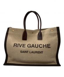 Saint Laurent Paris（サンローランパリ）の古着「リヴ・ゴーシュ　トートバッグ」｜ベージュ×ブラウン