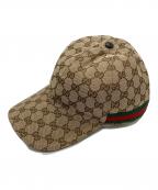GUCCIグッチ）の古着「ベースボールキャップ」｜ブラウン