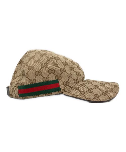 GUCCI（グッチ）GUCCI (グッチ) ベースボールキャップ ブラウン サイズ:Lの古着・服飾アイテム