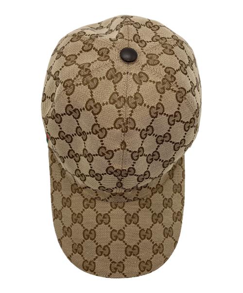 GUCCI（グッチ）GUCCI (グッチ) ベースボールキャップ ブラウン サイズ:Lの古着・服飾アイテム