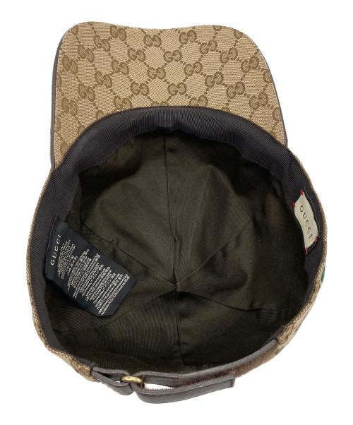 GUCCI（グッチ）GUCCI (グッチ) ベースボールキャップ ブラウン サイズ:Lの古着・服飾アイテム