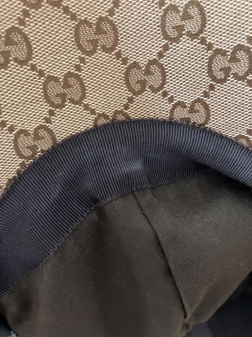 GUCCI（グッチ）GUCCI (グッチ) ベースボールキャップ ブラウン サイズ:Lの古着・服飾アイテム
