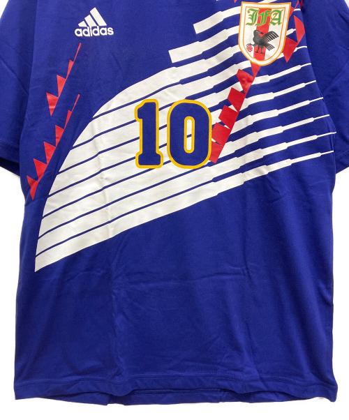 adidas（アディダス）adidas (アディダス) 半袖カットソー ブルー サイズ:Ｌの古着・服飾アイテム