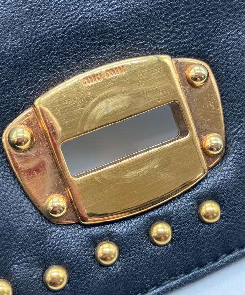 MIU MIU（ミュウミュウ）MIU MIU (ミュウミュウ) ミニショルダーバッグ ブラックの古着・服飾アイテム