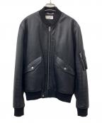 Saint Laurent Parisサンローランパリ）の古着「lambskin ma-1 bomber jacket」｜ブラック