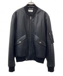 Saint Laurent Paris（サンローランパリ）の古着「lambskin ma-1 bomber jacket」｜ブラック