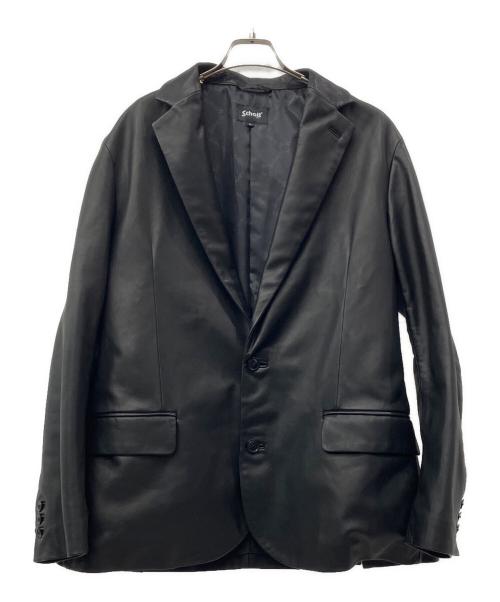 Schott（ショット）Schott (ショット) LEATHER TAILORED JACKET ブラック サイズ:XLの古着・服飾アイテム