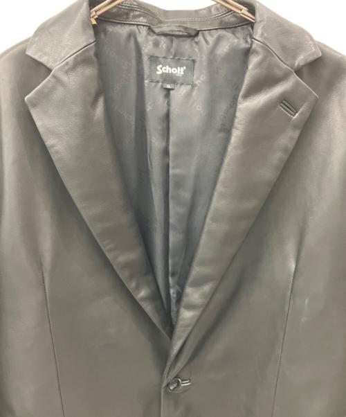 Schott（ショット）Schott (ショット) LEATHER TAILORED JACKET ブラック サイズ:XLの古着・服飾アイテム