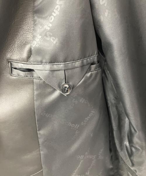 Schott（ショット）Schott (ショット) LEATHER TAILORED JACKET ブラック サイズ:XLの古着・服飾アイテム