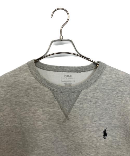 POLO RALPH LAUREN（ポロ・ラルフローレン）POLO RALPH LAUREN (ポロ・ラルフローレン) クルーネックスウェット ライトグレー サイズ:Lの古着・服飾アイテム