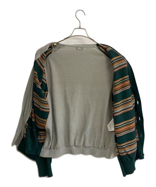 kolor/BEACON（カラービーコン）kolor/BEACON (カラービーコン) クレイジーパターン カーディガン グリーン×グレー サイズ:3の古着・服飾アイテム