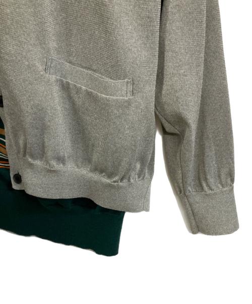 kolor/BEACON（カラービーコン）kolor/BEACON (カラービーコン) クレイジーパターン カーディガン グリーン×グレー サイズ:3の古着・服飾アイテム