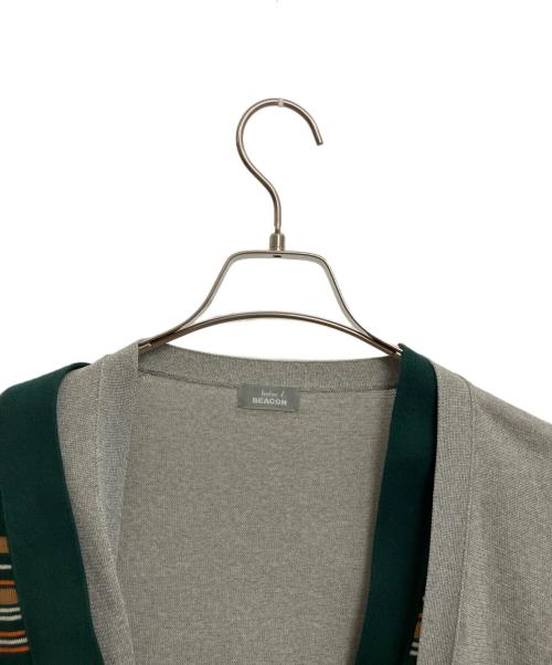 kolor/BEACON（カラービーコン）kolor/BEACON (カラービーコン) クレイジーパターン カーディガン グリーン×グレー サイズ:3の古着・服飾アイテム
