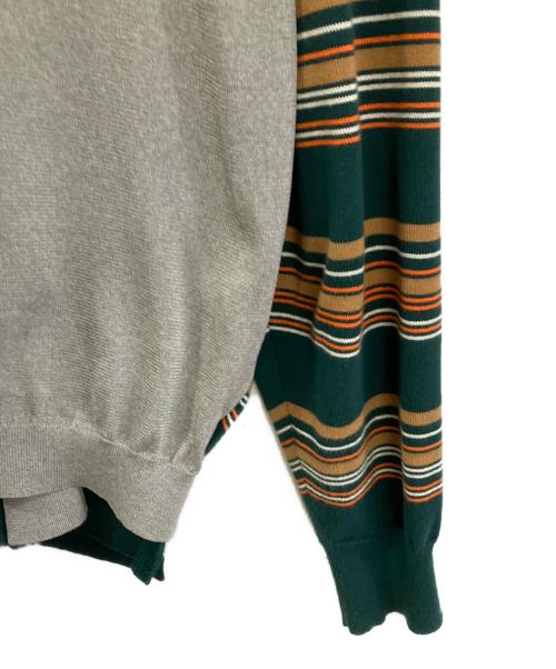 kolor/BEACON（カラービーコン）kolor/BEACON (カラービーコン) クレイジーパターン カーディガン グリーン×グレー サイズ:3の古着・服飾アイテム