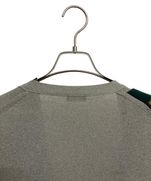 kolor/BEACON（カラービーコン）kolor/BEACON (カラービーコン) クレイジーパターン カーディガン グリーン×グレー サイズ:3の古着・服飾アイテム