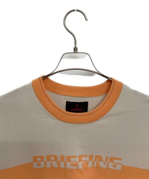 BRIEFING（ブリーフィング）BRIEFING (ブリーフィング) スウェット オレンジ×ホワイト サイズ:Lの古着・服飾アイテム