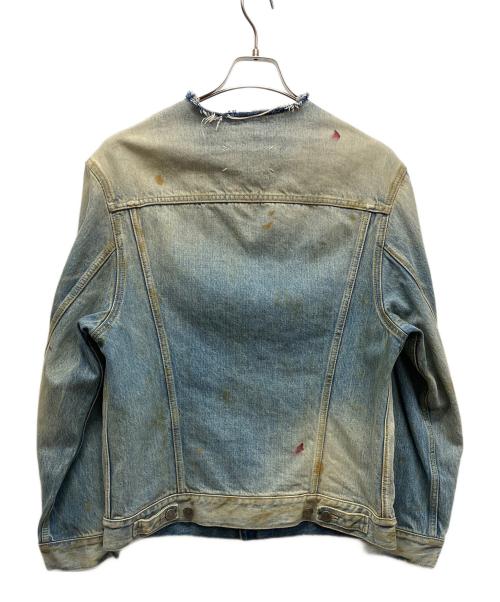 Maison Margiela（メゾンマルジェラ）Maison Margiela (メゾンマルジェラ) ヴィンテージウォッシュノーカラージャケット インディゴ サイズ:48の古着・服飾アイテム