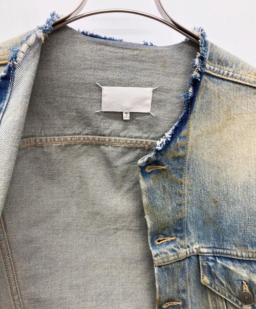 Maison Margiela（メゾンマルジェラ）Maison Margiela (メゾンマルジェラ) ヴィンテージウォッシュノーカラージャケット インディゴ サイズ:48の古着・服飾アイテム