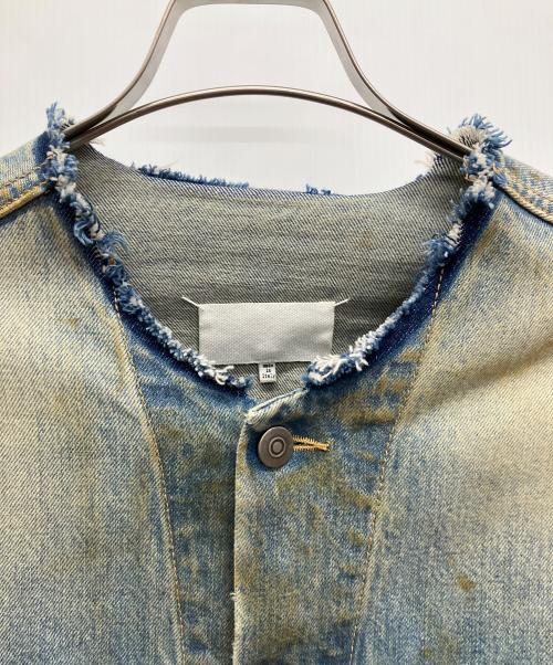 Maison Margiela（メゾンマルジェラ）Maison Margiela (メゾンマルジェラ) ヴィンテージウォッシュノーカラージャケット インディゴ サイズ:48の古着・服飾アイテム
