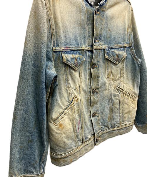 Maison Margiela（メゾンマルジェラ）Maison Margiela (メゾンマルジェラ) ヴィンテージウォッシュノーカラージャケット インディゴ サイズ:48の古着・服飾アイテム