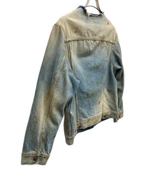 Maison Margiela（メゾンマルジェラ）Maison Margiela (メゾンマルジェラ) ヴィンテージウォッシュノーカラージャケット インディゴ サイズ:48の古着・服飾アイテム