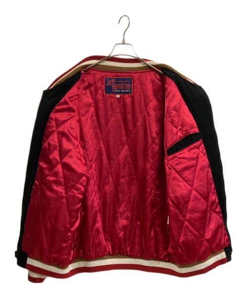 JEFF HAMILTON（ジェフハミルトン）JEFF HAMILTON (ジェフハミルトン) スタジャン ブラック×レッド サイズ:XXLの古着・服飾アイテム
