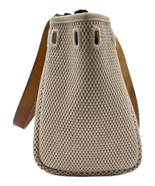 HERMES（エルメス）HERMES (エルメス) ハンドバッグ ブラック×ホワイトの古着・服飾アイテム
