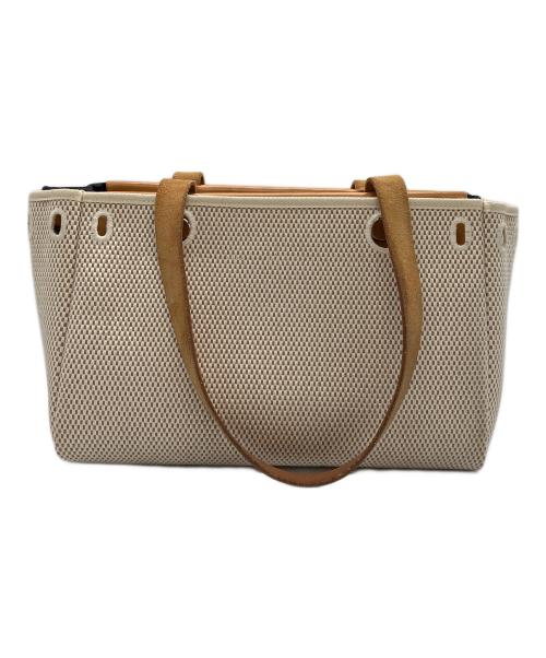 HERMES（エルメス）HERMES (エルメス) ハンドバッグ ブラック×ホワイトの古着・服飾アイテム