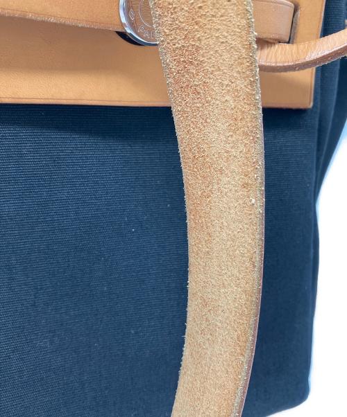 HERMES（エルメス）HERMES (エルメス) ハンドバッグ ブラック×ホワイトの古着・服飾アイテム