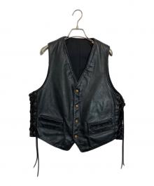 Langlitz Leathers（ラングリッツレザー）の古着「レザーベスト」｜ブラック