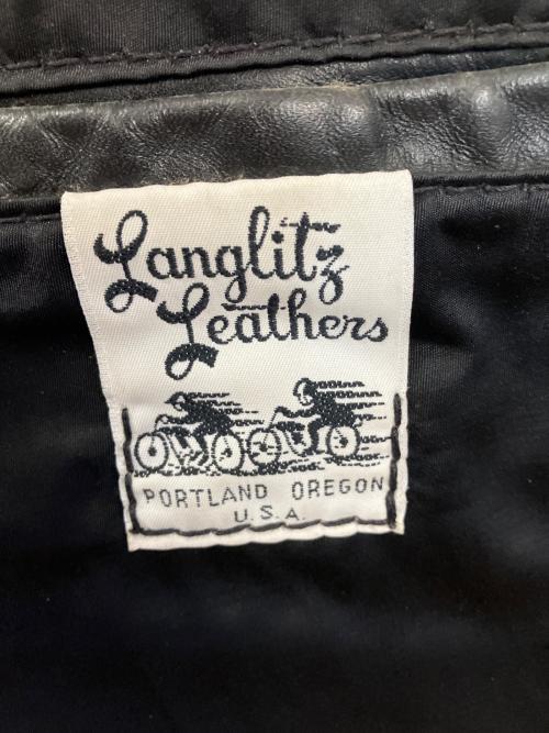 Langlitz Leathers（ラングリッツレザー）Langlitz Leathers (ラングリッツレザー) レザーベスト ブラック サイズ:42の古着・服飾アイテム