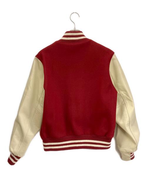 GB sport（ゴールデンベアスポーツ）GB SPORT (ゴールデンベアスポーツ) スタジャン レッド×ベージュ サイズ:Lの古着・服飾アイテム