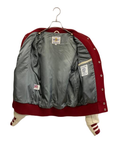 GB sport（ゴールデンベアスポーツ）GB SPORT (ゴールデンベアスポーツ) スタジャン レッド×ベージュ サイズ:Lの古着・服飾アイテム