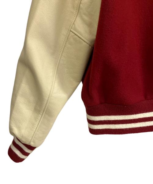 GB sport（ゴールデンベアスポーツ）GB SPORT (ゴールデンベアスポーツ) スタジャン レッド×ベージュ サイズ:Lの古着・服飾アイテム