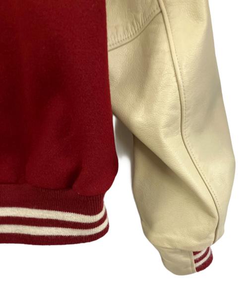 GB sport（ゴールデンベアスポーツ）GB SPORT (ゴールデンベアスポーツ) スタジャン レッド×ベージュ サイズ:Lの古着・服飾アイテム