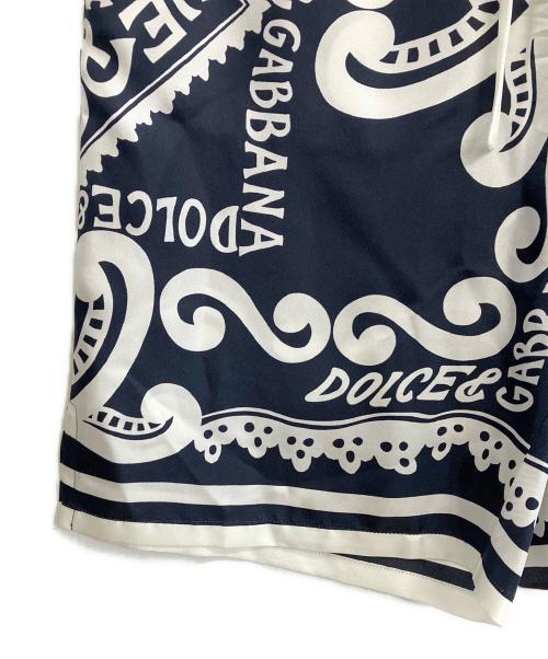 DOLCE & GABBANA（ドルチェ＆ガッバーナ）DOLCE & GABBANA (ドルチェ＆ガッバーナ) ハーフパンツ ネイビー×ホワイト サイズ:46の古着・服飾アイテム