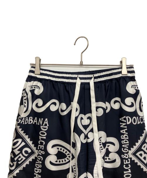 DOLCE & GABBANA（ドルチェ＆ガッバーナ）DOLCE & GABBANA (ドルチェ＆ガッバーナ) ハーフパンツ ネイビー×ホワイト サイズ:46の古着・服飾アイテム